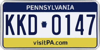 PA license plate KKD0147
