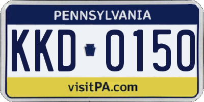 PA license plate KKD0150