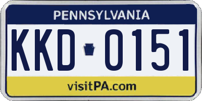 PA license plate KKD0151