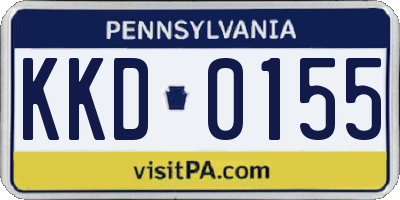 PA license plate KKD0155