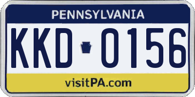 PA license plate KKD0156