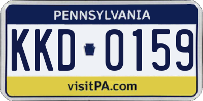 PA license plate KKD0159