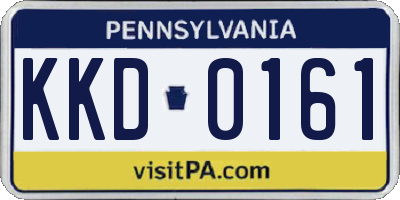 PA license plate KKD0161