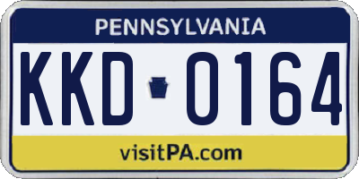 PA license plate KKD0164