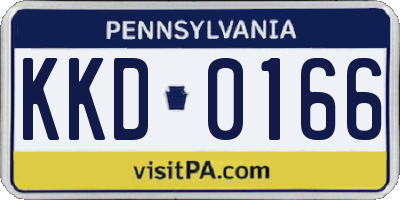 PA license plate KKD0166