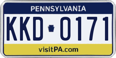 PA license plate KKD0171