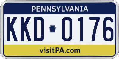 PA license plate KKD0176