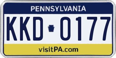 PA license plate KKD0177
