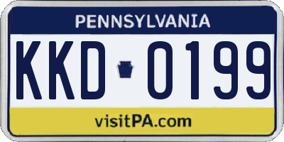 PA license plate KKD0199