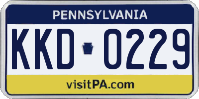 PA license plate KKD0229