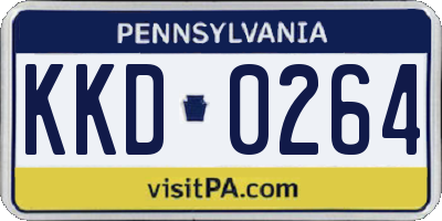 PA license plate KKD0264