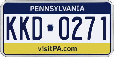PA license plate KKD0271