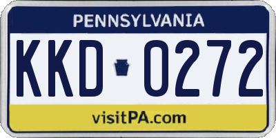 PA license plate KKD0272