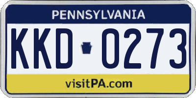 PA license plate KKD0273