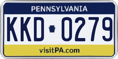 PA license plate KKD0279