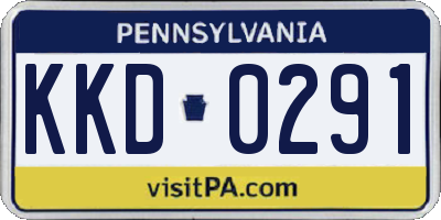 PA license plate KKD0291