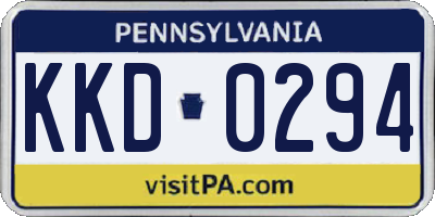 PA license plate KKD0294
