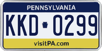 PA license plate KKD0299