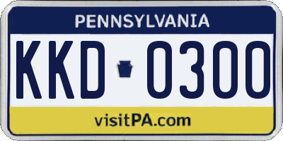 PA license plate KKD0300