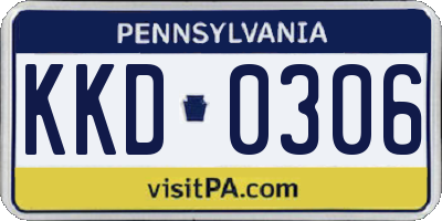 PA license plate KKD0306