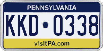 PA license plate KKD0338