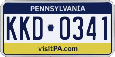 PA license plate KKD0341