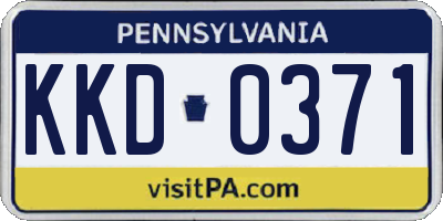 PA license plate KKD0371