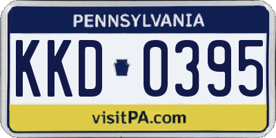 PA license plate KKD0395