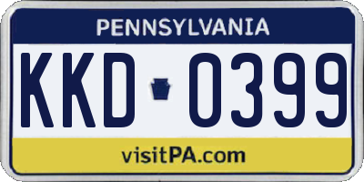 PA license plate KKD0399