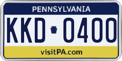 PA license plate KKD0400