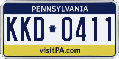 PA license plate KKD0411