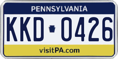 PA license plate KKD0426