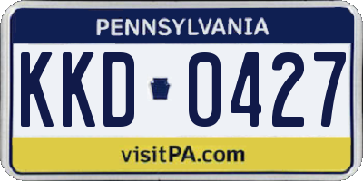 PA license plate KKD0427