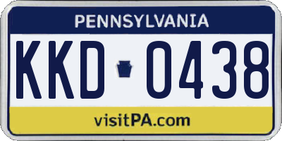 PA license plate KKD0438