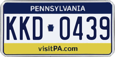PA license plate KKD0439