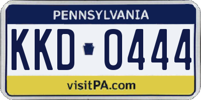 PA license plate KKD0444