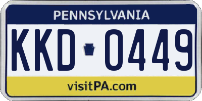 PA license plate KKD0449