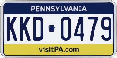 PA license plate KKD0479