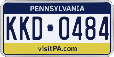 PA license plate KKD0484