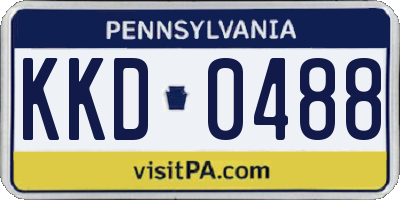 PA license plate KKD0488
