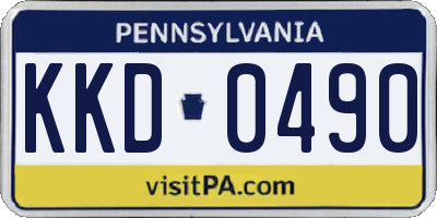 PA license plate KKD0490