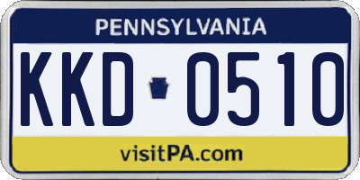 PA license plate KKD0510