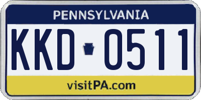PA license plate KKD0511