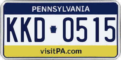 PA license plate KKD0515