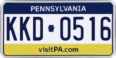 PA license plate KKD0516