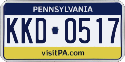 PA license plate KKD0517