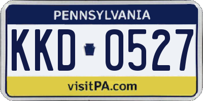 PA license plate KKD0527