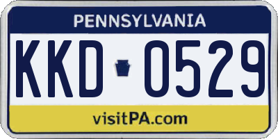 PA license plate KKD0529
