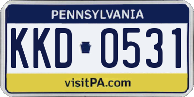 PA license plate KKD0531