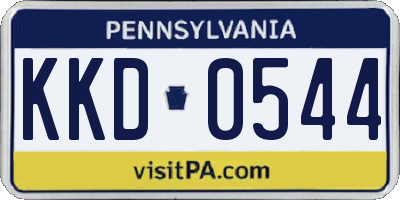 PA license plate KKD0544